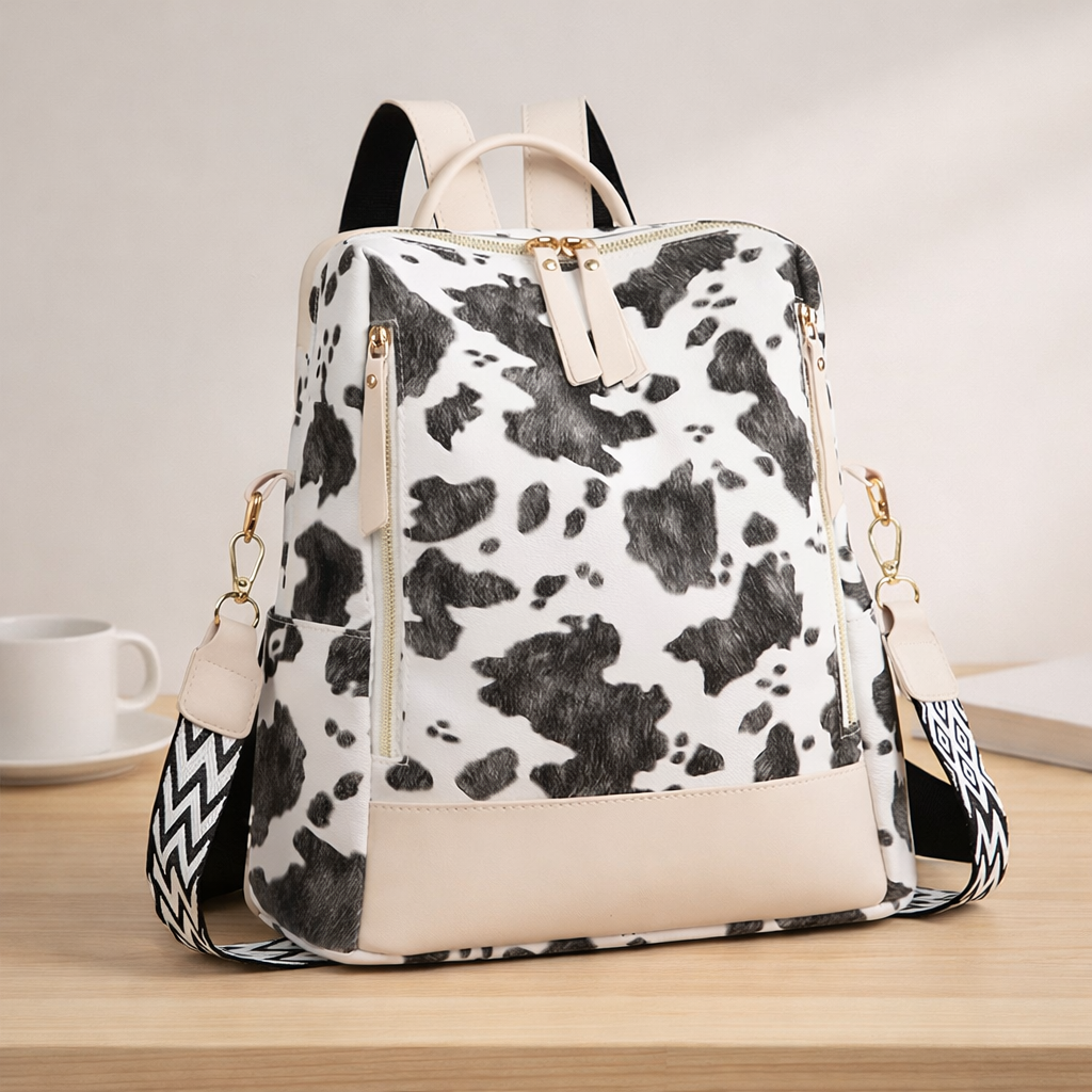 Mochila blanca cow